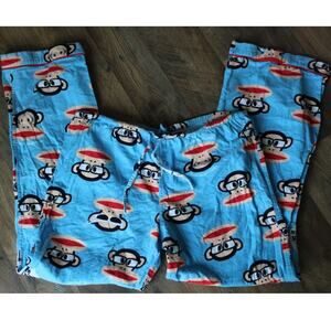 Vintage Paul Frank Sleepwear Blue Wide Leg Cotton Graphic Sleep Pants M